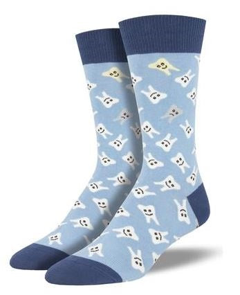 SockSmith Men's Blue Happy Teeth Socks MNC1844