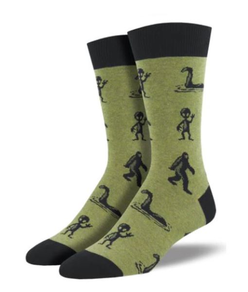 SockSmith Olive Mens I'm A Believer Socks MNC940-HOV