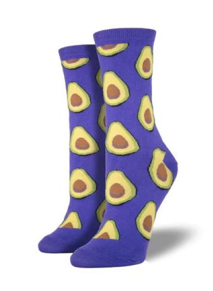 SockSmith Purple Womens Avocado Socks SSW1384