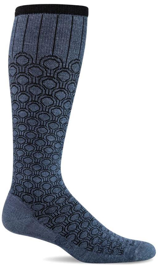SockWell Denim Women's Deco Dot - Moderate Graduated Compression Socks SW128W