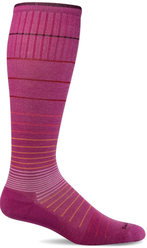 SockWell Raspberry Women's Circulator - Moderate Graduated Compression Socks SW1W
