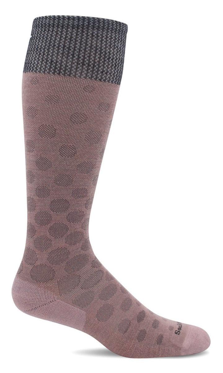 SockWell Spot On Rose Moderate Graduated Womens Compression Socks SW82W