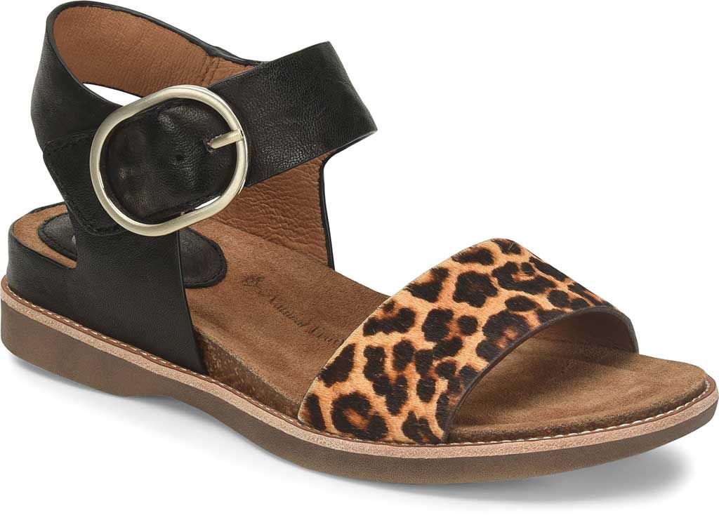 Sofft Black Leopard/Tan Bali Women's Sandals SF0015851