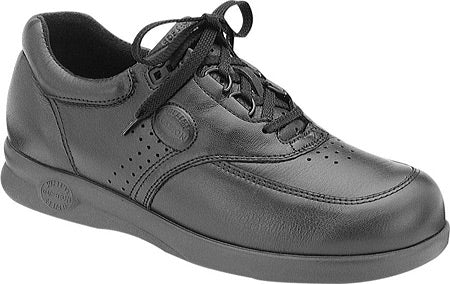 Softspot Grand Prix Black Leather Lace-Up Comfort Mens Shoes 350001