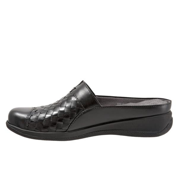 Softwalk Black San Marcos Woven Womens Comfort Slip On Shoes S1366-001