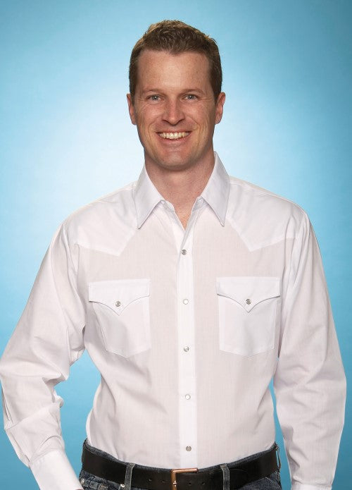 Solid Long Sleeve Traditional Western Mens Shirts 15201905