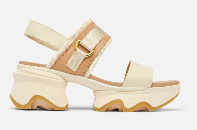 Sorel Honey White/Sea Salt Kinetic Impact Slingback Heel Women's Sandals 2030481293