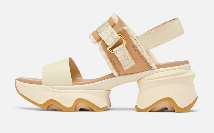 Sorel Honey White/Sea Salt Kinetic Impact Slingback Heel Women's Sandals 2030481293