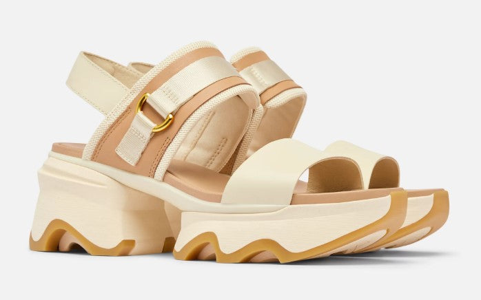 Sorel Honey White/Sea Salt Kinetic Impact Slingback Heel Women's Sandals 2030481293