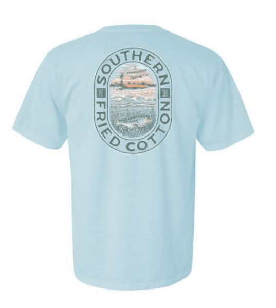 Southern Fried Cotton Chambray Bass Down Under T-Shirt SFM11873