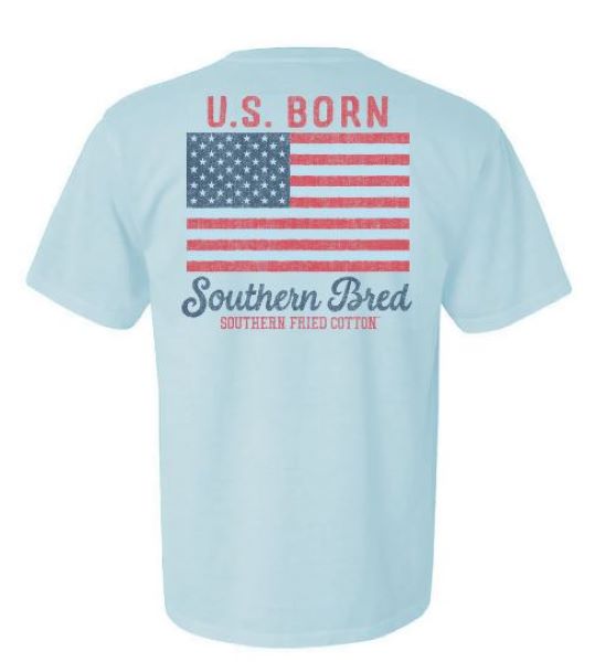 Southern Fried Cotton Chambray US Born T-Shirt SFM11884