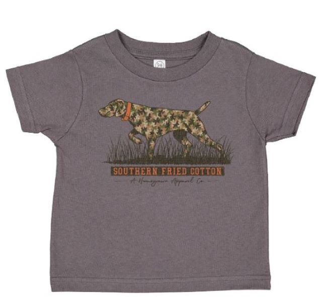 Southern Fried Cotton Charcoal Old School Pointer Toddler T-Shirt SFT01852