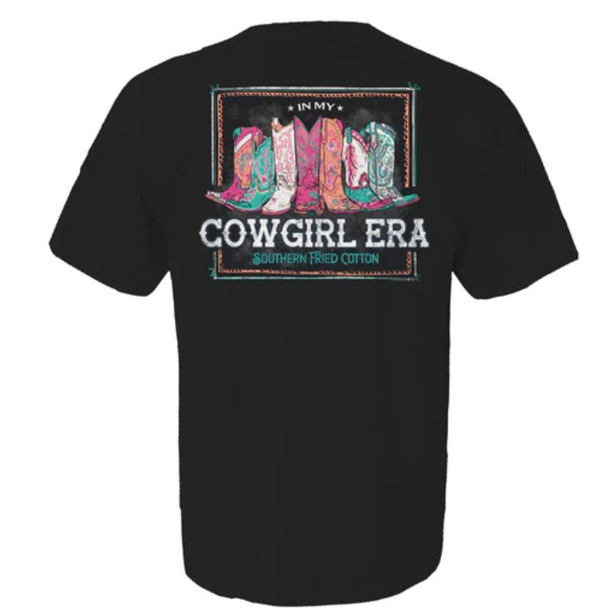 Southern Fried Cotton Graphite Cowgirl Era Women's Short Sleeve T-Shirt SFM12058