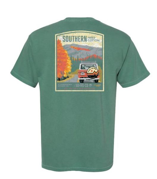 Southern Fried Cotton Green Better Than Best View Graphic Back Tee Shirt SFM11969
