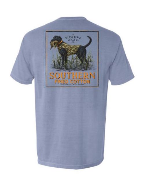 Southern Fried Cotton Ice Blue Dressed To Hunt Graphic Back T-Shirt SFM11933