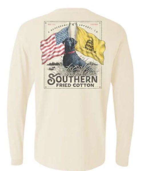 Southern Fried Cotton Ivory This Land I Love Longsleeve Graphic T-Shirt SFM31955