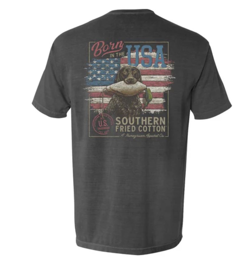 Southern Fried Cotton Pepper Born In the USA Short Sleeve T-Shirt SFM12056