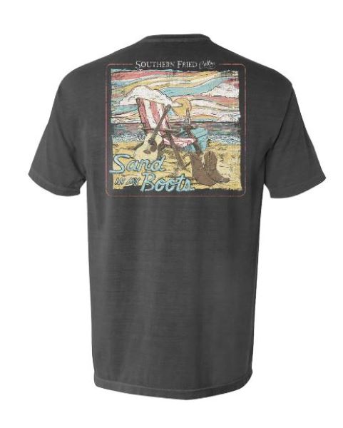 Southern Fried Cotton Pepper Sand in My Boots T-Shirt SFM11890