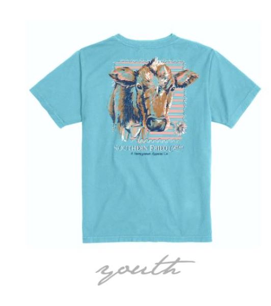 Southern Fried Cotton Turquoise Darlin' Daisy Youth T-Shirt SFY01865