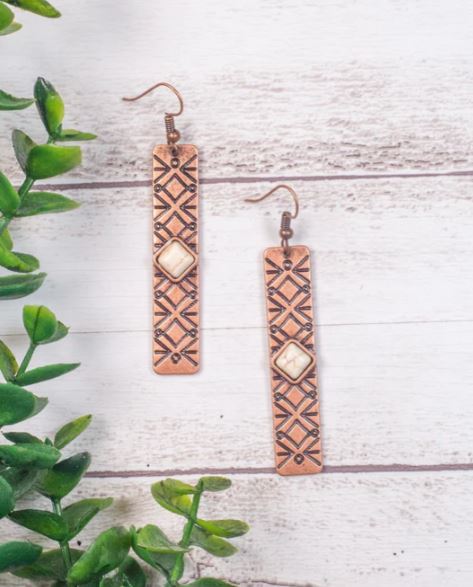 Southern Grace Copper Rock All Night Dangle Earring AE9773