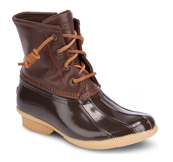 Sperry Brown Big Kids Saltwater Duck Boots YG55362