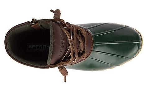 Sperry's Green Women's Saltwater Duck Boot STS90998F