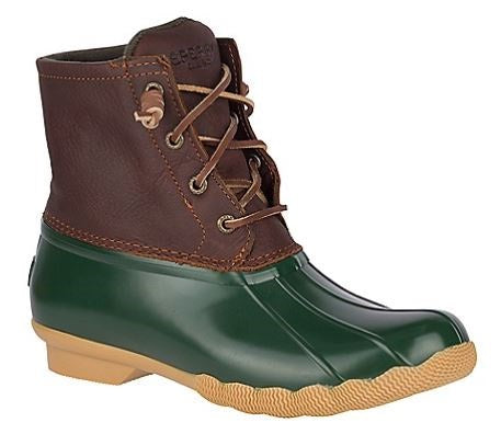Sperry's Green Women's Saltwater Duck Boot STS90998F