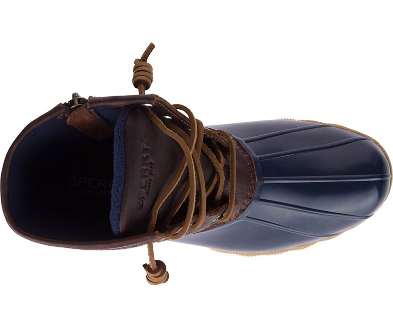 Sperry Tan/Navy Saltwater Womens Duck Boots STS91175