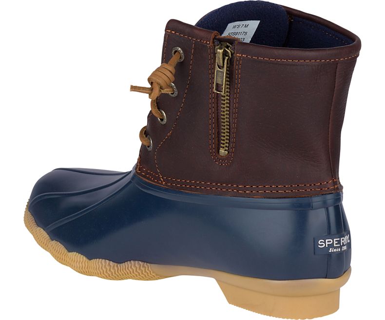 Sperry Tan/Navy Saltwater Womens Duck Boots STS91175