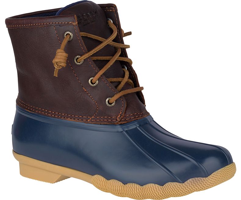 Sperry Tan/Navy Saltwater Womens Duck Boots STS91175