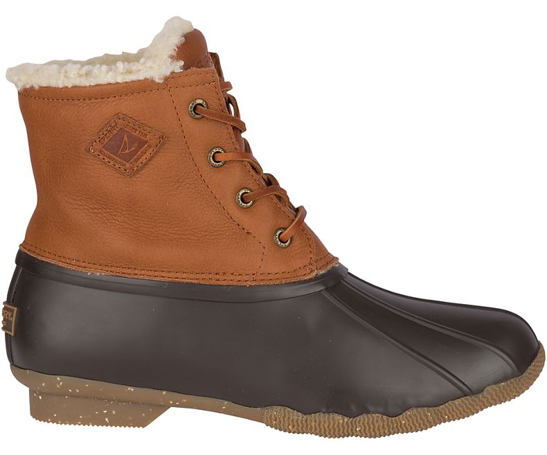 Sperry Tan Saltwater Winter Luxe Womens Duck Boots STS84371