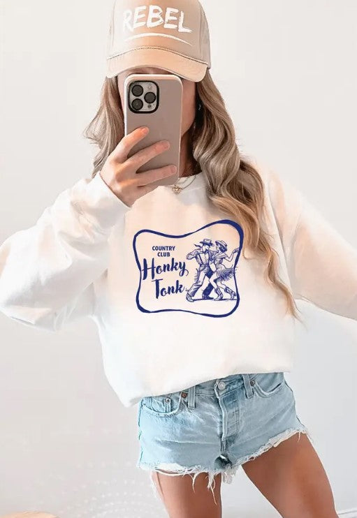 Spirit & Tribe Honky Tonk Country Club Women's Pullover Sweater