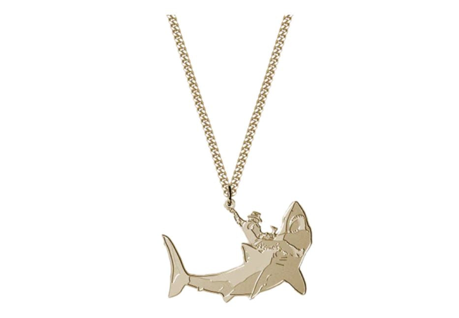 Spurwest Gold Shark Wrangler Necklace GLD-CC-600