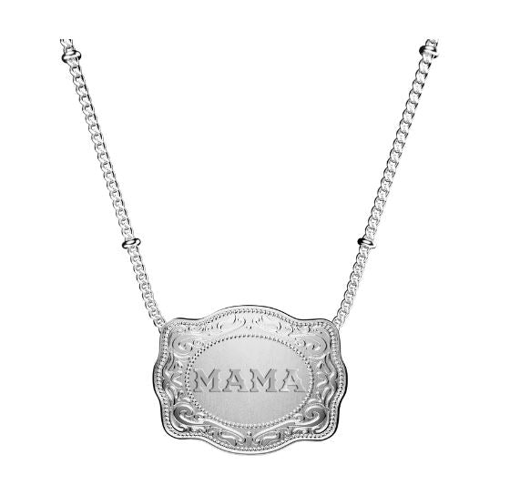 Spurwest Mama Mini Belt Buckle Necklace SLV-BC-110