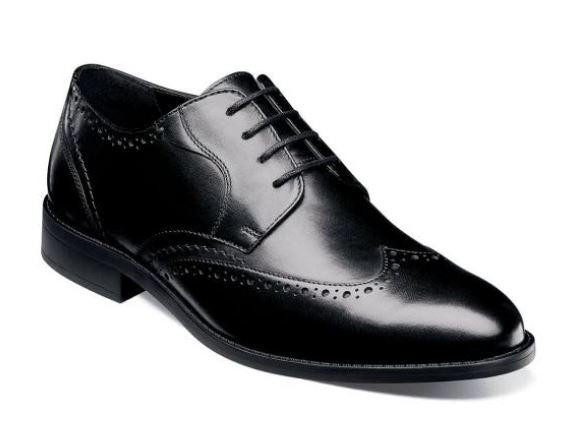 Stacy Adams Black Barlow Wingtip Oxford Mens Dress Shoes 20197-001