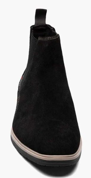 Stacy Adams Black Suede Tigran Plain Toe Men's Chelsea Boots 25548-BLACK