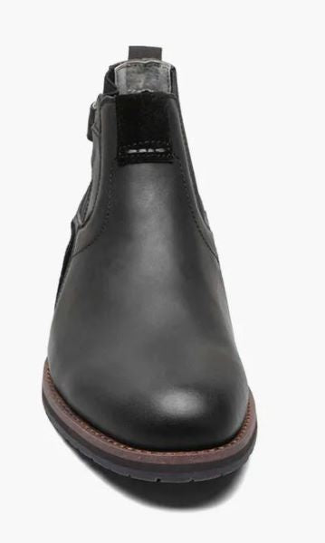 Stacy Adams Black Waxy Oskar Plain Toe Chelsea Boot 25554-010