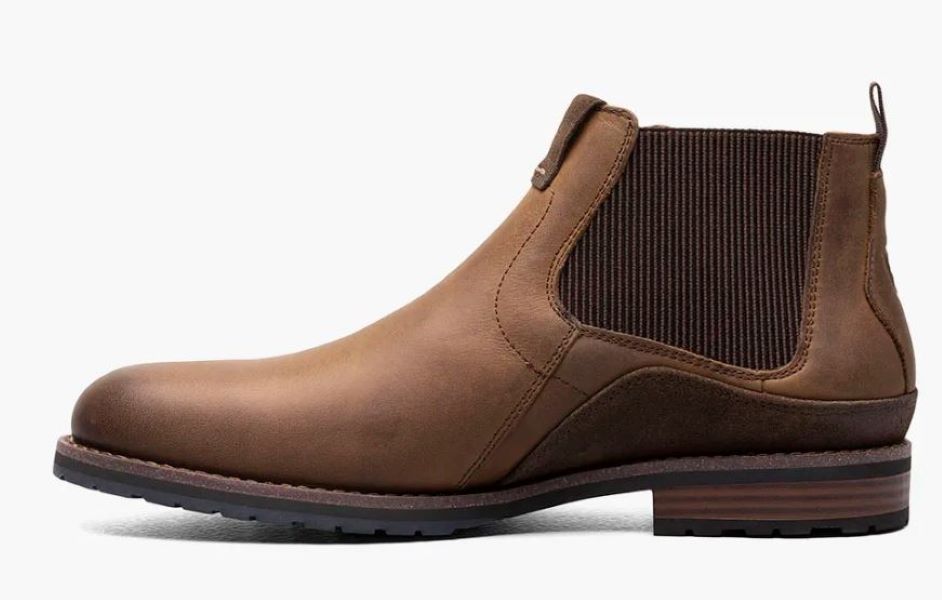 Stacy Adams Brown CH Oskar Plain Toe Men's Chelsea Boots 25554-215
