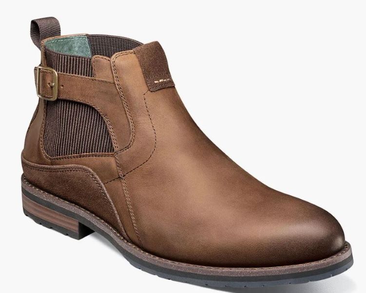 Stacy Adams Brown CH Oskar Plain Toe Men's Chelsea Boots 25554-215