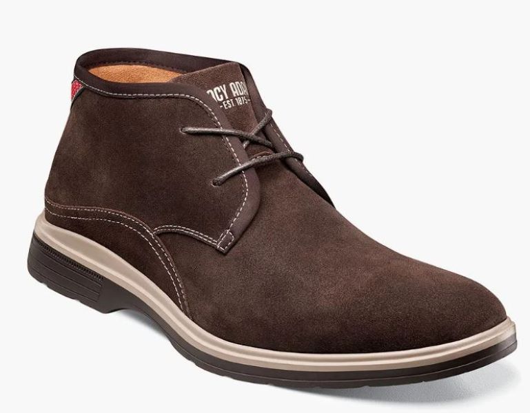 Stacy Adams Cocoa Tilden Plain Toe Men's Chukka Boots 25547-BROWN