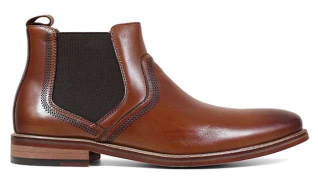 Stacy Adams Cognac Altair Plain Toe Chelsea Mens Dress Boots 25301-221