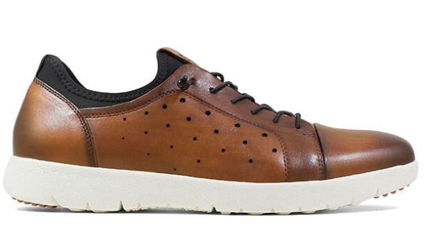 Stacy Adams Cognac Halden Cap Toe Elastic Lace Up Mens Shoe 25382-221