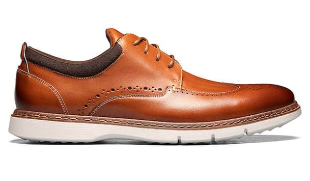 Stacy Adams Cognac Synergy Wingtip Mens Oxford Shoes 25418-221