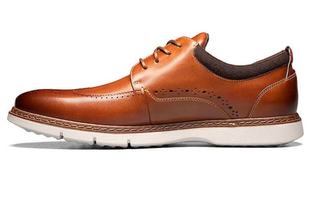 Stacy Adams Cognac Synergy Wingtip Mens Oxford Shoes 25418-221