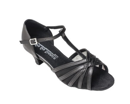 Stephanie Dance Shoes Black Womens Ballroom Leather Dance Shoe GO7032