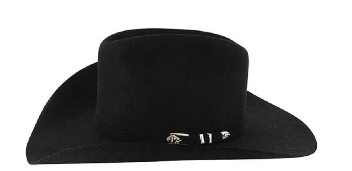 Stetson Black 4X Mens Apache Buffalo Wool Mens Cowboy Hat SBAPCH-7540