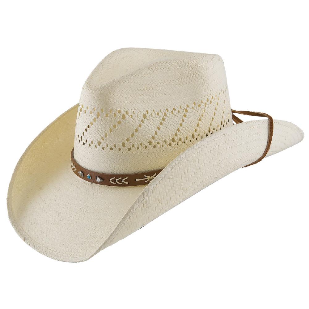 Stetson Natural Santa Fe Vented Shantung Outdoor Hat with Chin Strap TSSTFE-8334