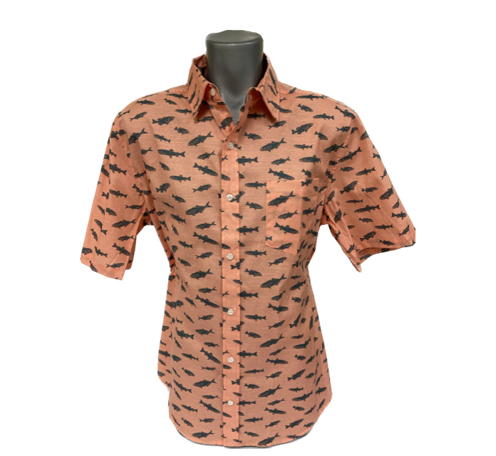 Stillwater Supply Co. Peach Classic Fit Men's Short Sleeve Button Down Shirt P1924-010-CS-PE