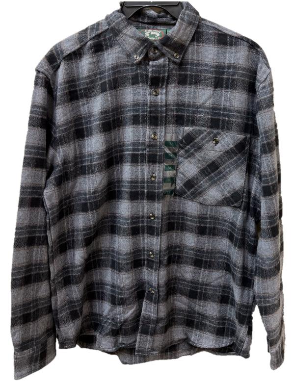 Stillwater Supply Grey Mens Soft Flannel Shirt P1830-001-GRAY