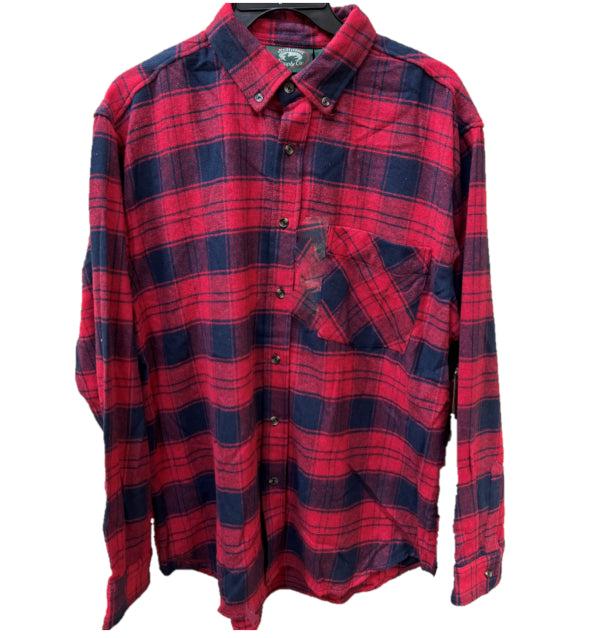 Stillwater Supply Red Mens Soft Flannel Shirt P1830-001-RED